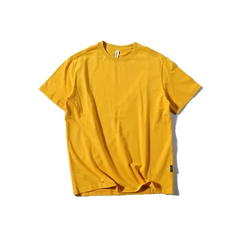 Soild trumpomis Rankovėmis T-shirt Žmogui 2021 M. Vasarą Baltas Purus Viršūnių O-kaklo Mados Klasikinis Trišakiai, vyriški Drabužiai
