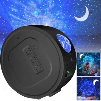 Spalvinga Žvaigždėtas Dangus Galaxy Projektorius naktinė lempa Vaiko Blueteeth USB Muzikos Grotuvas Star Naktį Šviesos Romantiška Projekcija Lempos Dovanos