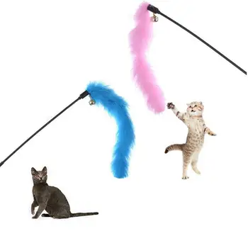 Spalvos Turkija Plunksnų Funny Cat Stick Naminių Kačių Interaktyvus Žaislas Kačiukas Reikmenys Priedai Pet Žaisti Mokymo Žaislas Atsitiktine Spalva