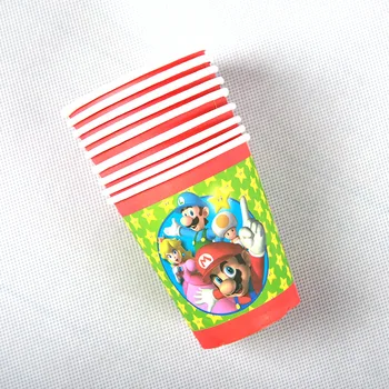 Super Mario Bros Gimtadienio Reikmenys Vienkartiniai Indai Dovanų Maišelis Reklama Tortas Dekoravimo Kvietimą Kolbų Kalėdų Dekoro