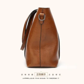 Tikra oda, Moterų rankinės 2021 Naujas Klasikinės, vėjo nešiojamų didelis maišas pečių maišą temperamento moteris tote bag