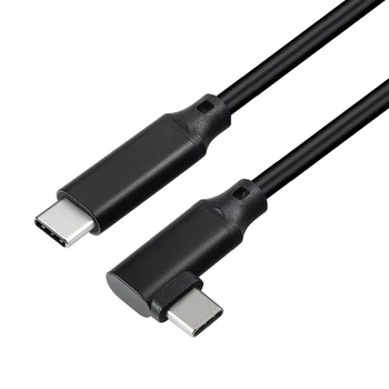 Tipas-c USB C Alkūnė duomenų kabelis 100W dvigubas vyrų 3.1 c-c vaizdo kabelis su ic10Gen2 VR duomenų kabelis