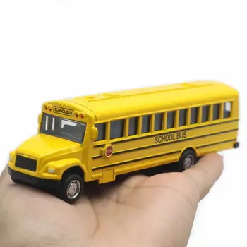Transporto priemonės Vaikams Modeliavimas Lydinio Traukti Atgal ir Inercijos Mokyklos Autobusas Automobilio Modelio Transporto priemonė, Žaislų Ankstyvojo Lavinimo Žaislas Berniukams, Vaikams Dovanos