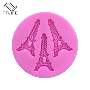 TTLIFE 3 Skyles, Eifelio Bokštas Paryžiuje Silikono Formos Minkštas Pyragas, Šokoladas, Kepimo Formos Pyragai, bandelės, Šokoladas, Keksiukų Dekoravimo Įrankiai
