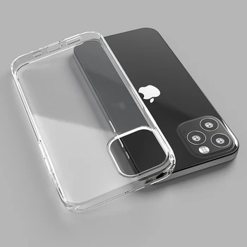 Ultra Plonas Aiškiai iPhone 11 12 Pro Max XS Max XR X Minkštos TPU Silikoninis iPhone 5 6 6s 7 8 SE 2020 Galinį Dangtelį Telefono dėklas