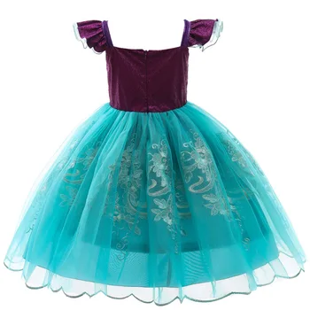 Undinėlė Ariel Princesė Mergina Dress Cosplay Kostiumai Vaikams Baby Girl Mermaid Dress Vaikų Gimtadienio Drabužių Vasaros Dress Up