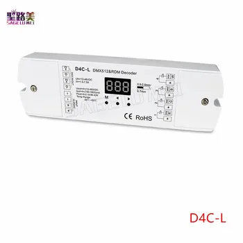 Už RGB RGBW led Juostelės Žibintai, DC12V-24V 4CH PWM pastovios įtampos ir nuolatinės srovės DMX dekoderis DMX512 LED Valdiklis