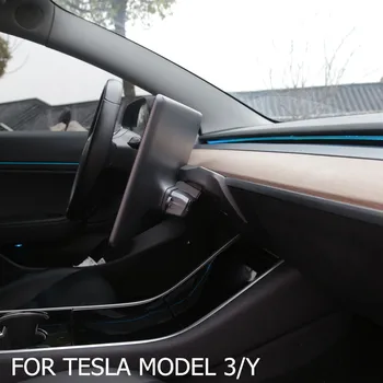 Už Tesla Model 3 Y 2021 Centrinis Kontrolės Ekranas Sukimosi Laikiklis Automobilinis GPS Navigacijos Laikiklį Pasukti Ekraną Priedai