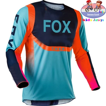 Vaikai Off Road ATV Lenktynių T-Shirt ESU RF Dviračių, Dviračių Nuoma Kalnų Jersey Thxp Fox Jersey Motokroso MTB DH MX Ropa D Berniukų 2021