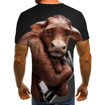 Vasaros nauji marškinėliai vyriški gatvės drabužių juokinga kiaulių trumparankoviai marškinėliai 2020 gyvūnų vyriški drabužiai atsitiktinis 3D atspausdintas T-shirt