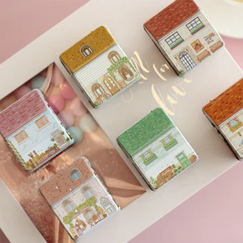Vestuves Dovanų Dėžutėje Vintage House Formos Mini Dovanų Pakuotė Alavo Dėžutė Saldainių Kepimo Slapukus Sausainių Atveju Dekoracijos Namams