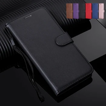 Vientisos Spalvos Piniginė Flip Case For Huawei 30 P20 Pro P10 P8 P9 Lite mini Mate 10 20 X Nova 4 3 3i 2i Garbę 10 Lite Galinį Dangtelį
