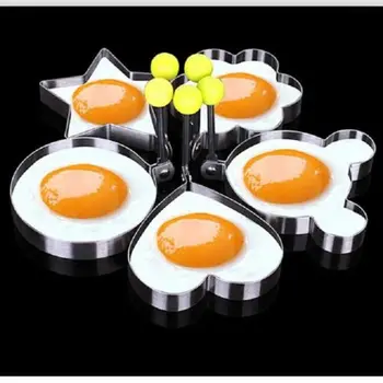 Virtuvės reikmenys iš Nerūdijančio Plieno Cool Dizaino Blynas Pelėsių Žiedas Virimo Keptas Kiaušinis Shaper Virtuvės Įrankis lukšto kiaušinių pelėsių