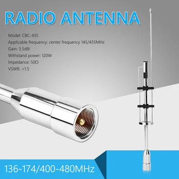 VODOOL Naujas dviejų dažnių Antena CBC-435 UHF VHF 145/435MHz Lauko Asmeninių Automobilių Dalys, Apdailos Judriojo Radijo PL-259 Jungtis
