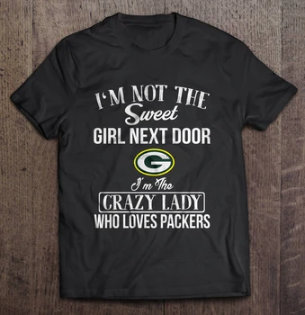 Vyrai Juokingi Marškinėliai Mados Marškinėlius, aš NESU Saldus Mergaitė Šalia Durų, aš ESU Crazy Lady, Kuris Myli Paruošimo Moterys T-Shirt