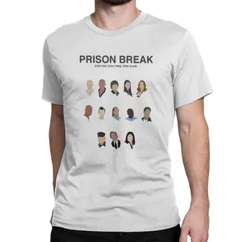 Vyriški T-Shirt Prison Break Juokinga Grynos Medvilnės Marškinėliai trumpomis Rankovėmis Marškinėliai Crewneck Drabužių Grafinis Spausdinti