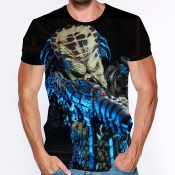 Vyrų Marškinėliai Predator 3D Spausdinimo Vasaros Atsitiktinis Moterų Tshirts Mados Negabaritinių Trumpas Rankovės Harajuku Streetwear Filmą Predator Viršūnės