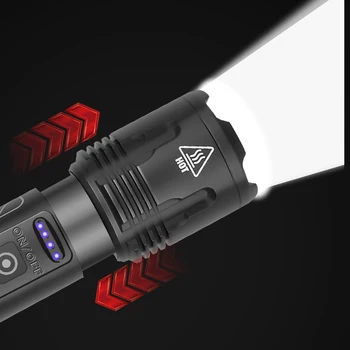 XHP99 XHP70 Labiausiai Galingas LED Žibintuvėlis Fakelas USB Įkrovimo Taktinis Žibintuvėlis 18650 26650 Pusės Žibintas Camping Lauko