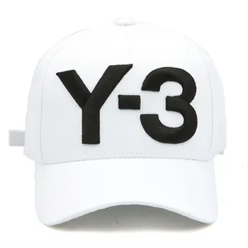 Y-3 Hat Išsiuvinėtu Logotipu Hip-Hop Saulės Skrybėlę Vyrų, Moterų Golfo Laišką Beisbolo kepuraitę Reguliuojamas Strapback Skrybėlės