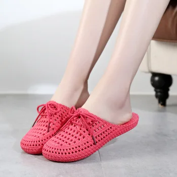 Šlepetės moterims, batai 2021 m. vasarą skylę batus moteris šlepetes galima skalbti patalpų ponios sandalai mados kieta moteris sandalas plius dydis