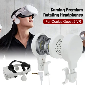 Žaidimų Premium Sukasi Ausinės Oculus Quest 2 VR Ausines,su 3D 360 Laipsnių Garsas-Ausį Oculus Quest 2 VR Priedai