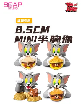 Žaislai Mini Hamburger Pusę Kūno Figūra Anime PVC Statulėlės Lėlės Dovanų Kolekciją Aukštis 8,5 cm